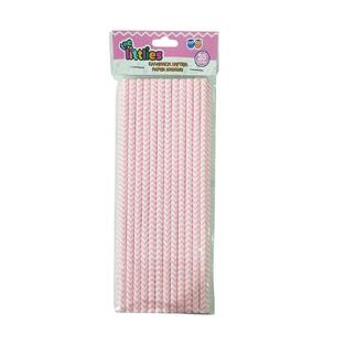 THE LITTLIES ΚΑΛΑΜΑΚΙΑ ΧΑΡΤΙΝΑ 19MM 25 ΤΕΜΑΧΙΑ ΡΙΓΕ ΑΣΠΡΟ ΛΕΥΚΟ ΡΟΖ 646707