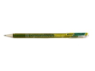 PENTEL ΣΤΥΛΟ GEL DUAL METALLIC GLITTER (ΓΚΛΙΤΕΡ) ΧΡΥΣΟ ΜΕ ΠΡΑΣΙΝΟ K110DDDG
