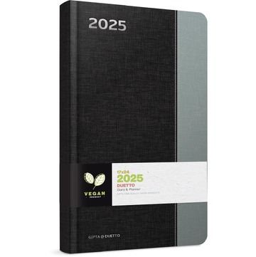 2025 ΗΜΕΡΟΛΟΓΙΟ ΗΜΕΡΗΣΙΟ 13x21cm DUETTO ΜΑΥΡΟ / ΜΠΛΕ 625111385 (UNIPAP)