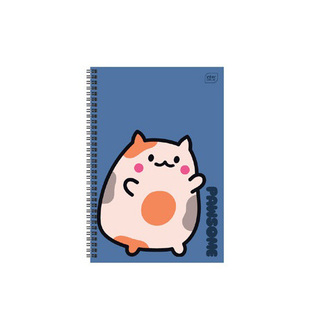 INTERDRUK ΤΕΤΡΑΔΙΟ ΣΠΙΡΑΛ 17x25cm 3 ΘΕΜΑΤΩΝ 90φ CUTE KAWAII PAWSOME ΜΠΛΕ