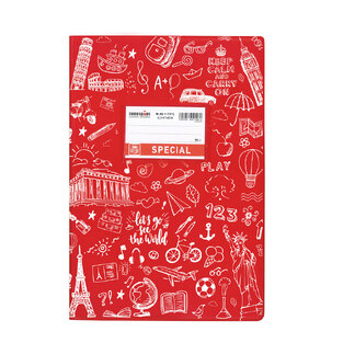 SPECIAL ΤΕΤΡΑΔΙΟ ΕΞΗΓΗΣΗ DOODLES ΡΙΓΕ 17x25cm 50φ ΚΟΚΚΙΝΟ