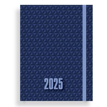 2025 ΗΜΕΡΟΛΟΓΙΟ ΗΜΕΡΗΣΙΟ ΛΕΥΚΟ 12x17cm ΜΕ ΛΑΣΤΙΧΟ LUXURY ΜΠΛΕ 586122 (MUST)