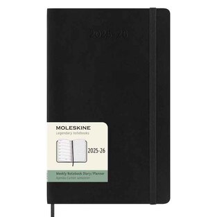 2025 2026 ΗΜΕΡΟΛΟΓΙΟ MOLESKINE LARGE (13x21cm) SOFT COVER BLACK WEEKLY DIARY (ΕΒΔΟΜΑΔΙΑΙΟ ΗΜΕΡΟΛΟΓΙΟ 18ΜΗΝΟ)