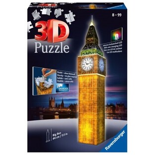 RAVENSBURGER 3D ΠΑΖΛ 216τεμ BIG BEN ΝΥΧΤΕΡΙΝΗ ΕΚΔΟΣΗ (ΠΕΡΙΕΧΕΙ ΛΑΜΠΑ LED) 125883