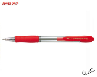 PILOT ΣΤΥΛΟ SUPER GRIP MEDIUM 1.0mm ΚΟΚΚΙΝΟ