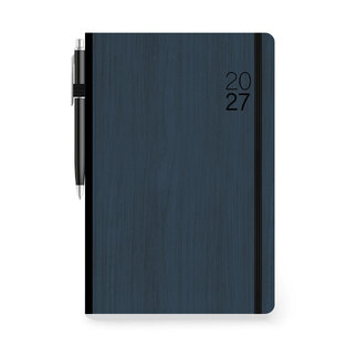 2027 ΗΜΕΡΟΛΟΓΙΟ ΗΜΕΡΗΣΙΟ ECO 17x25cm ΜΠΛΕ ΣΚΟΥΡΟ ΜΕ ΛΑΣΤΙΧΟ ΚΑΙ ΣΤΥΛΟ ΚΑΙ ΣΤΥΛΟ 891655 (ΤΡΙΠΕΡΙΝΑ)