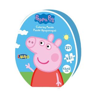 LUNA ΠΑΖΛ ΧΡΩΜΑΤΙΣΜΟΥ 42 ΤΕΜΑΧΙΩΝ 2 ΟΨΕΩΝ PEPPA PIG 482630